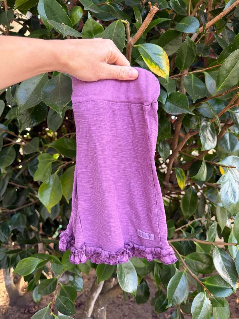 Naartjie Kids Purple Ruffle Hem Shorts - Picture 3 of 4